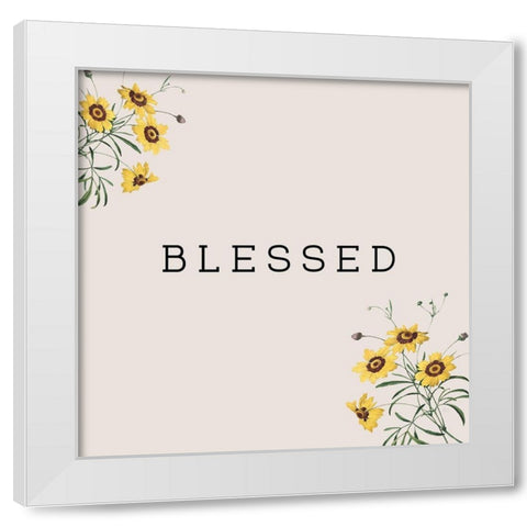Blessed White Modern Wood Framed Art Print by Jill, Susan
