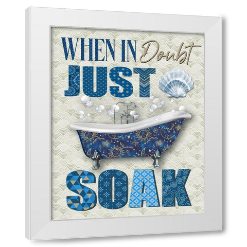 Just Soak White Modern Wood Framed Art Print by Knutsen, Conrad