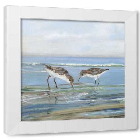 Seabird Beach II White Modern Wood Framed Art Print by Swatland, Sally