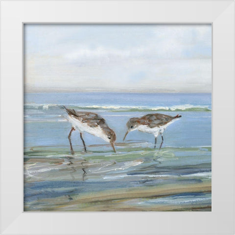 Seabird Beach II White Modern Wood Framed Art Print by Swatland, Sally