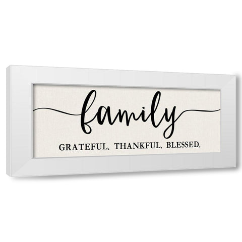 Family Grateful White Modern Wood Framed Art Print by Carpentieri, Natalie