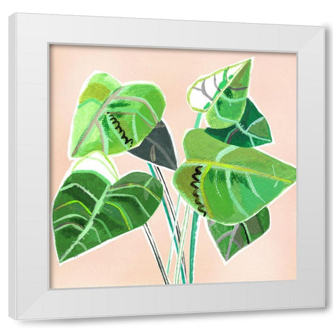 Abstract Elephant Ear White Modern Wood Framed Art Print by Pope, Katherine and Elizabeth