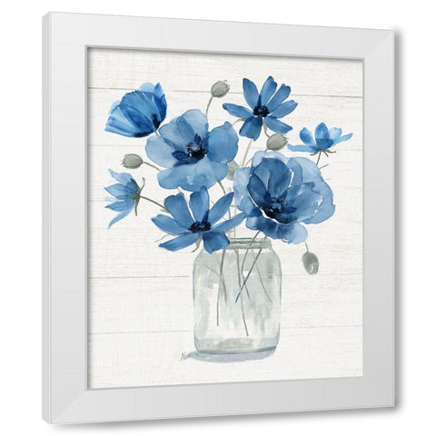 Wildflower Bouquet II White Modern Wood Framed Art Print by Nan