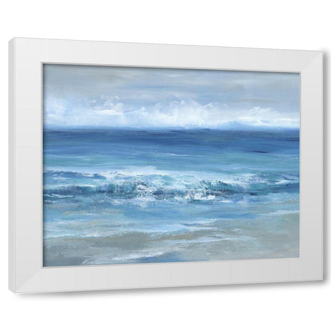 Ocean Beauty White Modern Wood Framed Art Print by Nan