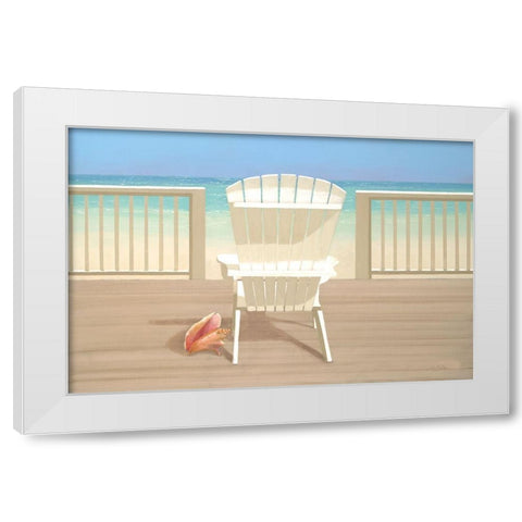 Front Row Seat White Modern Wood Framed Art Print by Seslar, Lin