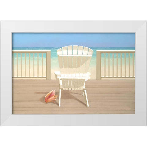 Front Row Seat White Modern Wood Framed Art Print by Seslar, Lin