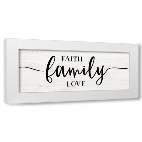 Faith Family White Modern Wood Framed Art Print by Carpentieri, Natalie