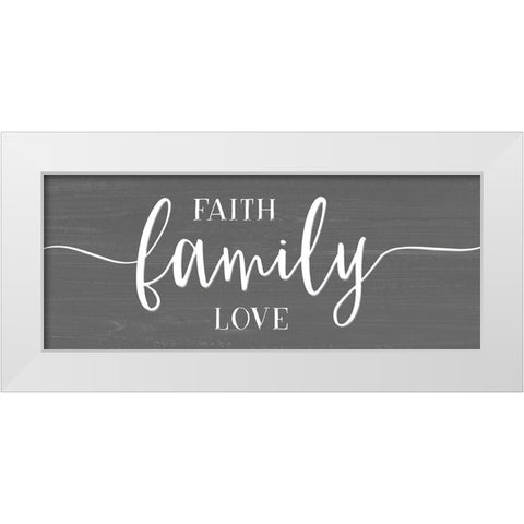 Family Grey White Modern Wood Framed Art Print by Carpentieri, Natalie