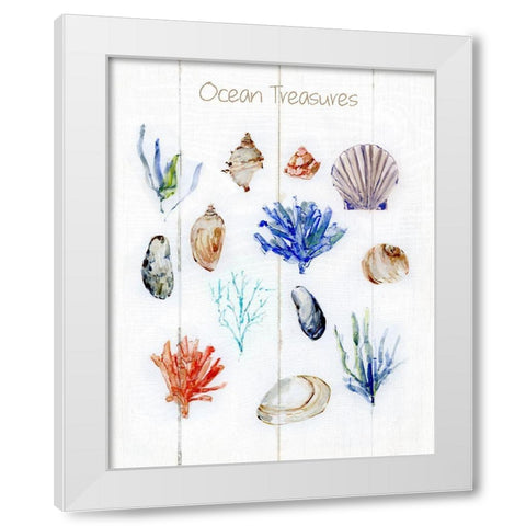 Ocean Treasures White Modern Wood Framed Art Print by Swatland, Sally