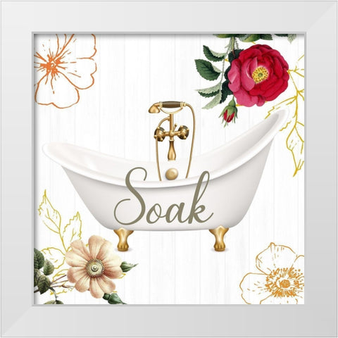 Soak White Modern Wood Framed Art Print by Jill, Susan