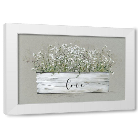 Bouquet of Grace Bucket Love White Modern Wood Framed Art Print by Robinson, Carol