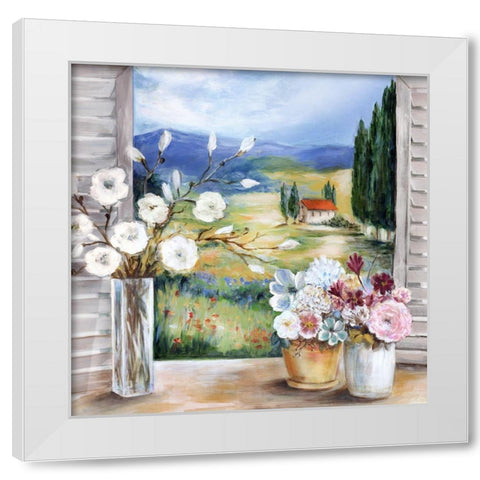 Afternoon in Tuscany White Modern Wood Framed Art Print by Dunlap, Marilyn