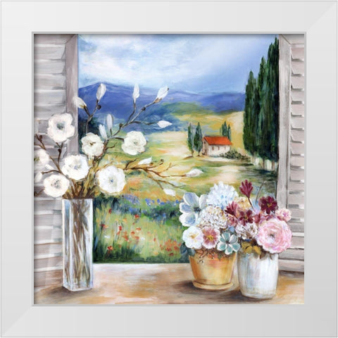 Afternoon in Tuscany White Modern Wood Framed Art Print by Dunlap, Marilyn
