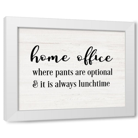 Pants Optional White Modern Wood Framed Art Print by CAD Designs