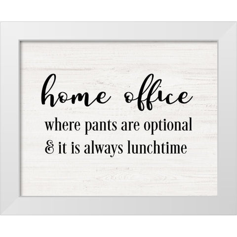 Pants Optional White Modern Wood Framed Art Print by CAD Designs