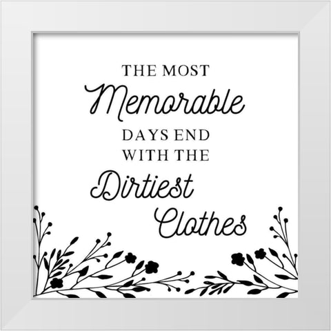 Memorable Days White Modern Wood Framed Art Print by Murray, Amanda