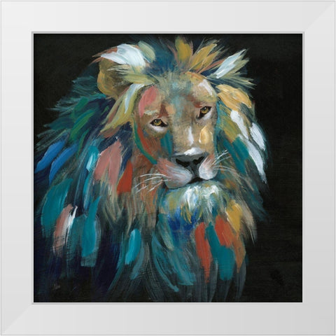 Painted Leo White Modern Wood Framed Art Print by Nan