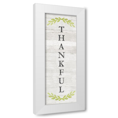 Thankful White Modern Wood Framed Art Print by Carpentieri, Natalie