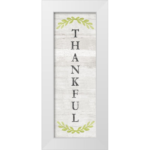 Thankful White Modern Wood Framed Art Print by Carpentieri, Natalie