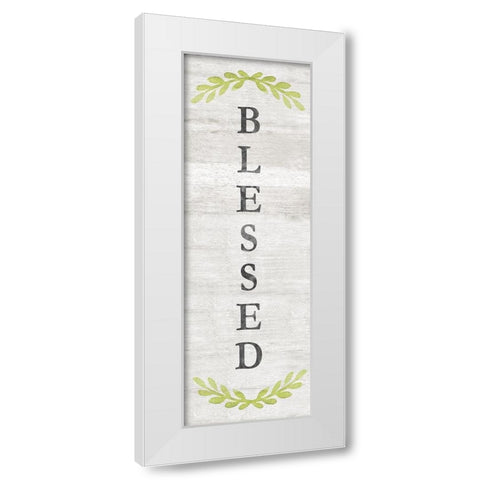 Blessed White Modern Wood Framed Art Print by Carpentieri, Natalie