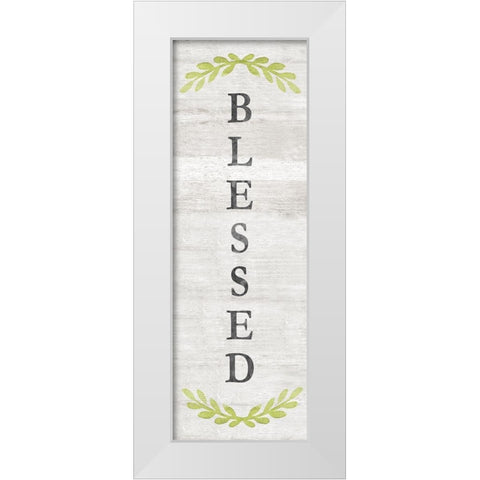Blessed White Modern Wood Framed Art Print by Carpentieri, Natalie