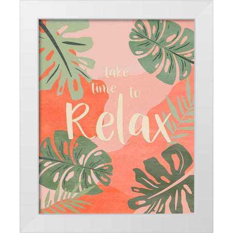 Take Time White Modern Wood Framed Art Print by Carpentieri, Natalie