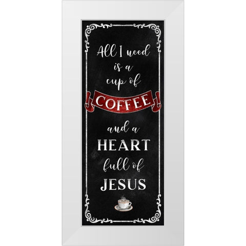 All I Need White Modern Wood Framed Art Print by Knutsen, Conrad