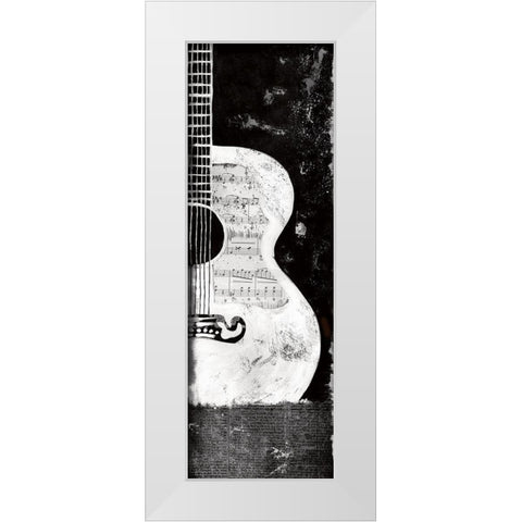 Accoustic Evening White Modern Wood Framed Art Print by Knutsen, Conrad