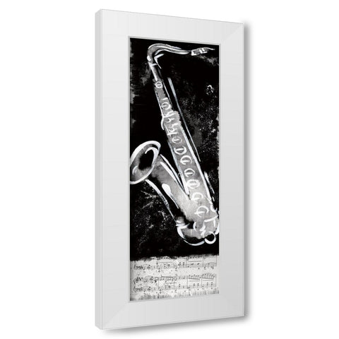 Jam Session White Modern Wood Framed Art Print by Knutsen, Conrad