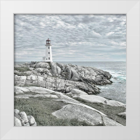 Peggys Cove White Modern Wood Framed Art Print by Delimont, Danita