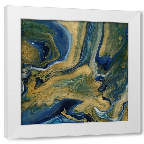 Golden Sea White Modern Wood Framed Art Print by Craven, Katrina