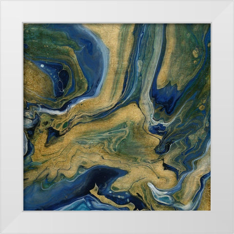 Golden Sea White Modern Wood Framed Art Print by Craven, Katrina