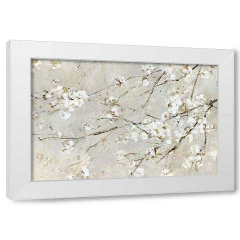 Blossom Confetti White Modern Wood Framed Art Print by Swatland, Sally