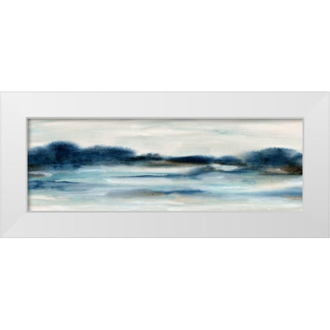 Panoramic Bayside White Modern Wood Framed Art Print by Robinson, Carol