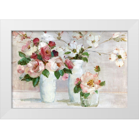 Shades of Blush White Modern Wood Framed Art Print by Swatland, Sally