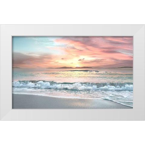 Orange Mist White Modern Wood Framed Art Print by Calascibetta, Mike