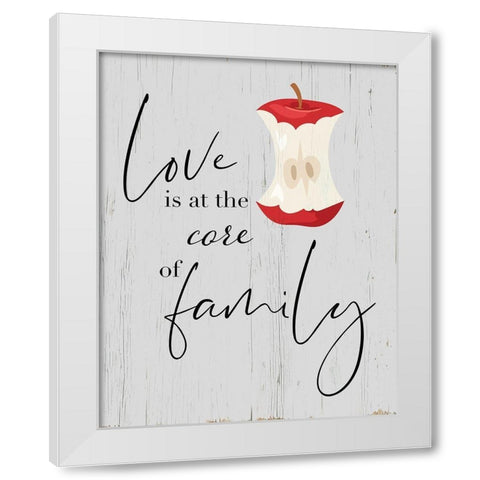 Core of Family White Modern Wood Framed Art Print by Santiago, Daniela