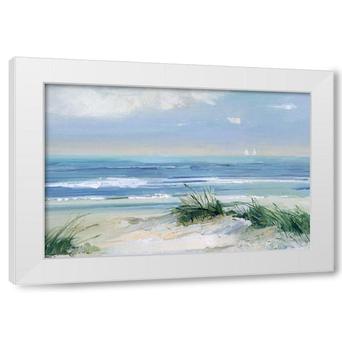 Coastal Breezes White Modern Wood Framed Art Print by Swatland, Sally