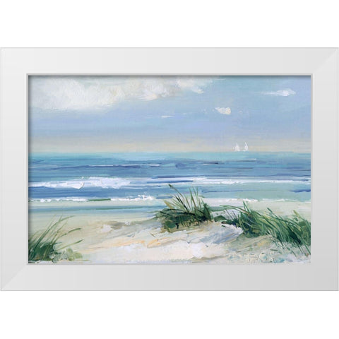 Coastal Breezes White Modern Wood Framed Art Print by Swatland, Sally