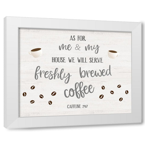 Freshly Brewed Coffee White Modern Wood Framed Art Print by Carpentieri, Natalie