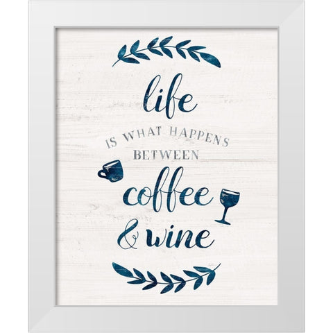 Between Coffee and Wine White Modern Wood Framed Art Print by Carpentieri, Natalie