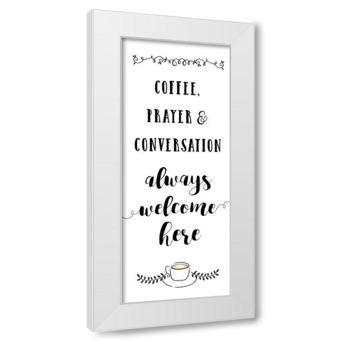 Always Welcome White Modern Wood Framed Art Print by Murray, Amanda