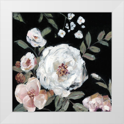 Rose Garden Romance II White Modern Wood Framed Art Print by Swatland, Sally