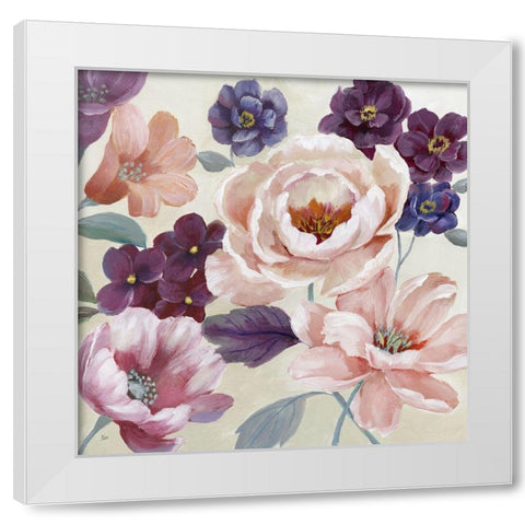 Soft Romance White Modern Wood Framed Art Print by Nan