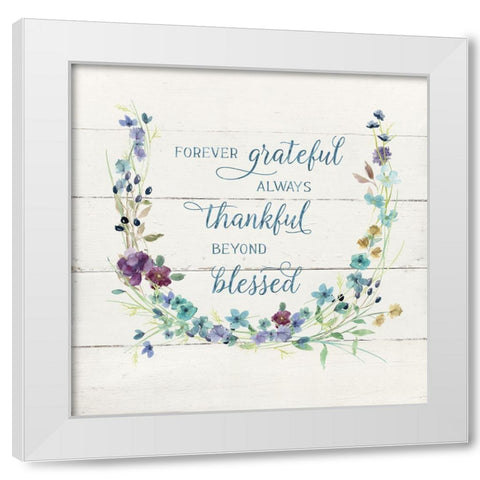 Beyond Blessed White Modern Wood Framed Art Print by Robinson, Carol