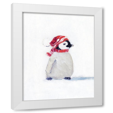 Penguin Play I White Modern Wood Framed Art Print by Swatland, Sally