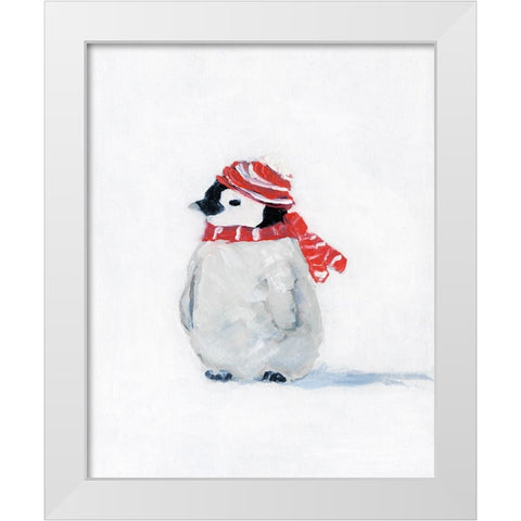 Penguin Play II White Modern Wood Framed Art Print by Swatland, Sally