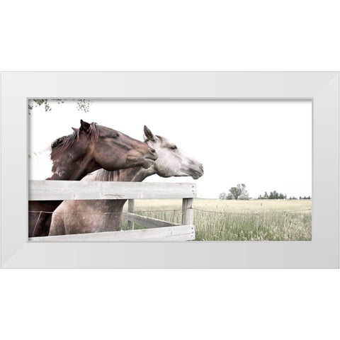 Conspirators White Modern Wood Framed Art Print by Robinson, Carol