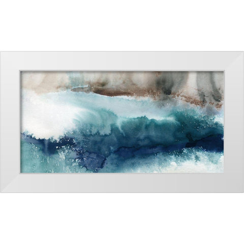 Shifting Shores White Modern Wood Framed Art Print by Robinson, Carol