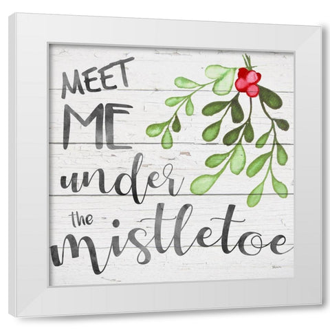 Mistletoe White Modern Wood Framed Art Print by Craven, Katrina
